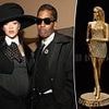 A$AP Rocky comments on Rihanna's 'forehead' while showing off massive diamond accessory that resembles her
