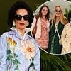 Mick Jagger's exes Jerry Hall and Bianca Jagger prove their friendship is still going strong as they pose at Burberry's Chelsea Flower Show event