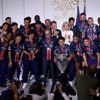 EN IMAGES. Victoire du PSG : « C’est ça le football qu’on aime voir », les joueurs reçus à l’Élysée