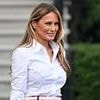Melania Trump shows off bold new look as president pays compliments to stunning wife