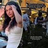 Awkward moment influencer 'blasting loud music' to make TikTok videos outside a restaurant in Monaco is 'asked to leave' by security