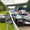 Unfall auf Autobahnkreuz: McLaren-Fahrer "wie durch ein Wunder" nur leicht verletzt