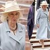 Queen Camilla cuts a stylish figure as she interrupts her summer holidays with King Charles to attend the York races