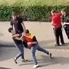 Packing a punch: Moment DHL worker brutally beats up couple using boxing moves in row over parking