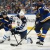 Blues score 3 goals in 2:13 of the second period to beat Jets 5-2 and force a Game 7