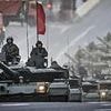 Will Ukraine attack Putin's Victory Day parade? Zelensky warns Moscow showpiece 'may not be safe', fires drones at the capital and restarts Kursk offensive in days before Kremlin celebrations
