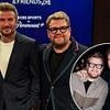 David Beckham is joined by James Corden on his new chat show following mystery over his pal's 'surprising' absence from his 50th birthday party