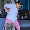 Horrific moment influencer is impaled on a stool when it collapses as she films herself trying it out