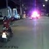 Instant karma for British biker who blocks ambulance driver on emergency call in Thailand and flips driver the middle finger... then regrets taking his eye off the road