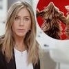 Jennifer Aniston leaves fans in hysterics with a VERY on-the-nose ad for her new haircare range as she's left terrified by creatures' huge manes