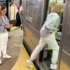 Oscar-winning A-list star unrecognizable as she almost trips taking the NYC subway