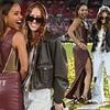 Alex Scott's WAG Jess Glynne can't keep her hands off her at Soccer Aid match as she cheekily grabs presenter's bum in loved-up display