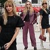 Olivia Attwood puts on a VERY leggy display in a black mini dress as she rubs shoulders with Cara Delevingne at Topshop's fashion event
