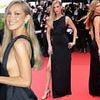Bella Hadid shows off her new blonde hairstyle as she goes braless despite opting for a conservative black gown at Cannes' opening ceremony after festival placed a ban on risqué looks