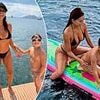 Eva Longoria, 50, poses in a skimpy swimsuit in Spain as she cozies up to her son, 7