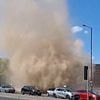 Petrifying moment 'dust devil' tornado tears through UK city leaving stunned Brits in its wake