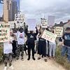 Protestors stage sit-in at estate where A Clockwork Orange was filmed over claims 'white, middle-class' regeneration project is 'ethnic cleansing'