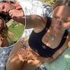 Newly-engaged Emily Atack shares stunning bikini snap as she cosies up to fiancé Alistair Garner amid romantic getaway to the sun-soaked Pyrenees