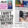 'Threat to NHS from strikes' and 'UK must do more on Gaza'