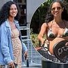 Pregnant Vick Hope seen for the first time since confirming she is expecting her first child with husband Calvin Harris
