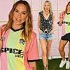 Melanie C sports Spice Girls football shirt as she joins Kate Lawler in leading the stars at Flackstock festival in honour of late Love Island host Caroline Flack