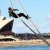 Watch: Man tries to scale cruise ship in Sydney
