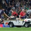 UBB - Northampton. Un joueur prend un coup de genou involontaire dans la tête, il sort sur civière