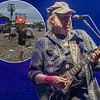 Neil Young, 79, had to use lyric cheat sheets for sparsely-attended Glastonbury headline slot - but DID allow his performance to be shown on the BBC after U-turn on a ban