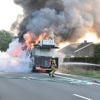 Vrachtwagen in lichterlaaie op N60 in Oudenaarde, gewestweg dicht richting Gent