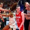 Tempers flare between Caitlin Clark and Angel Reese in WNBA opener as Chicago Sky star is held back from rival