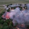 Inferno at former RAF base kills two firefighters in service's worst day for 15 years
