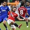 Bruno Fernandes and Iliman Ndiaye come to blows in fiery clash as Everton hold Man United to 2-2 draw in Atlanta