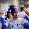 Tucker hits 2 homers and drives in 5 as Cubs blow out Angels 12-1