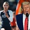 Violent protests erupt in California as trans athlete thrashes female rivals in defiance of Trump's executive order - as her glamorous mother hits back at president