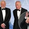 King Charles appears in high spirits as he greets Sir David Attenborough at star-studded Ocean world premiere in London