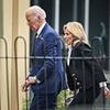 Creepy moment Joe Biden leers towards TWO young female reporters... as he furiously hits back at Jake Tapper's book revelations