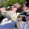 Gary Lineker reunites with brother Wayne despite 17-year feud as they swig booze from the bottle during pundit's son Harry's Ibiza wedding - with star left worse for wear after bash