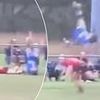 Footy fans slam player over WILD video that could have ended in tragedy