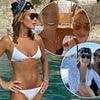 Bikini-clad Amanda Holden, 54, flashes her abs alongside BGT co-star Alesha Dixon, 46, during lavish Corfu holiday with their children