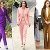 Power Suit Princess! Kate's tailored triumphs come in every colour - from brilliant blue to royal red... and show she wears the trousers