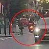 Brazen moped yobs caught on camera in south London jumping red lights and nearly hitting pedestrian in broad daylight