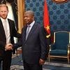 Prince Harry beams as he touches down in Angola on solo trip without Meghan to walk across landmine field - just as his mother did 28 years ago