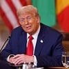 VERY awkward moment Donald Trump praises Liberian president for speaking 'such good English' and asking where he learned it... despite it being the country's official language