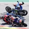 Las imágenes de la accidentada salida en Montmeló