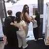 Shocking moment 'slick' girl gang of shoplifters steal £1,800 from pharmacy and shove employee aside as they make their escape