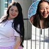 Ellie Goldstein, 23, smiles as she steps out after being the first star with Down syndrome to be cast on Strictly Come Dancing after making waves modelling for Vogue and launching a Barbie doll