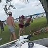 Wild brawl breaks out at Florida lake in front of horrified families and children
