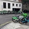 Locals' fury as dockless e-bike bay in affluent London area is overrun by 'careless' cyclists who dump their bicycles on road and pavement