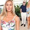 Pregnant Sophie Habboo puts on a leggy display in a floral mini dress as she joins husband Jamie Laing at Wimbledon