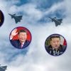Kim Jong-un staat naast Poetin en Xi Jinping tijdens Chinese militaire parade